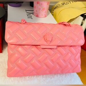 Kurt Geiger Pink Quilted Shoulder Bag